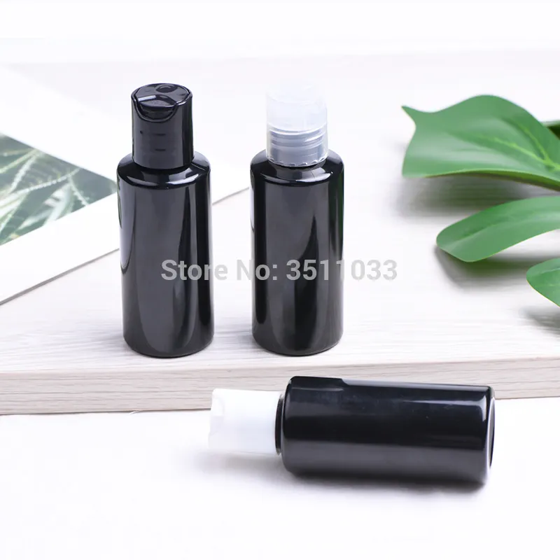 60ml Black Small Large Empty Plastic Lotion Refillable Bottle Mini Sample Cosmetic Emulsion Shampoo Sub