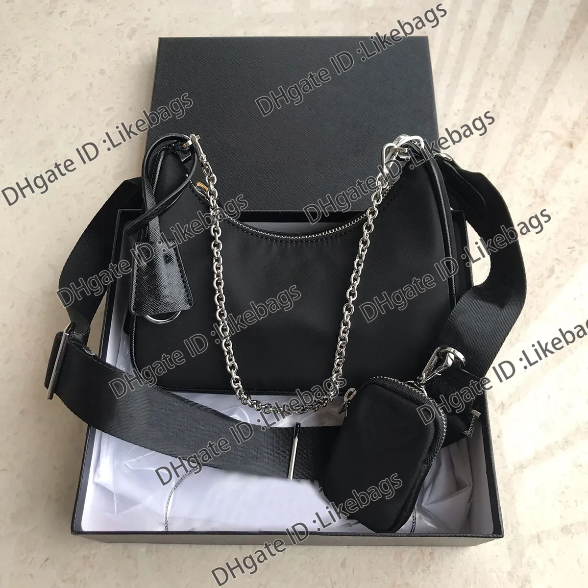 Omuz çantaları naylon vintage hobo çanta Cleo koltuk altı sacoche KUTU İLE tasarımcı lüks eyer Çanta cüzdan kadın crossbody çanta haberci alışveriş çantası çantası