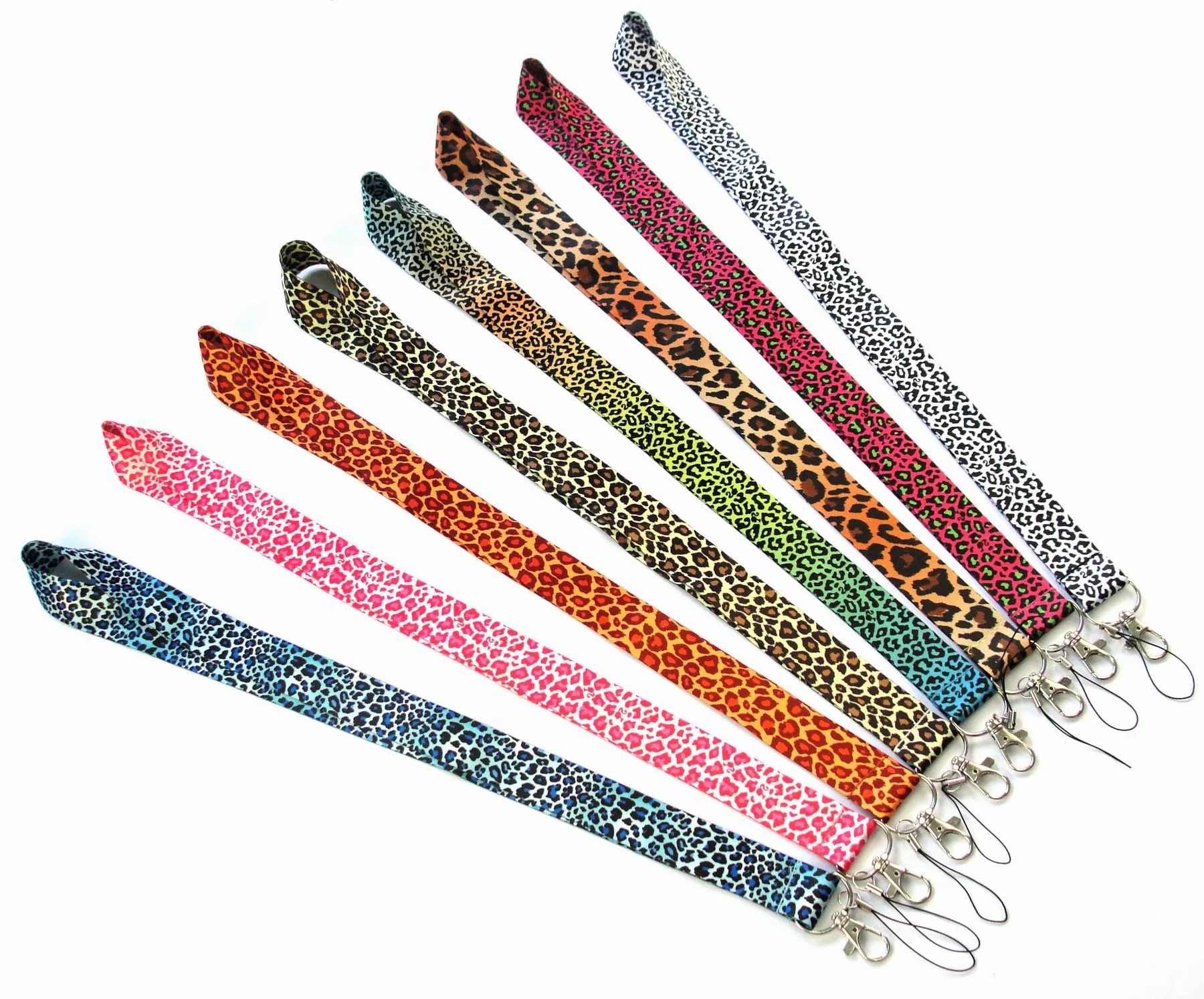 Hot Koop Groothandel 20 Stks Cartoon Telefoon Leopard Lanyard Mode Keys Mobiele Telefoon Halsbandjes ID Houders # 03