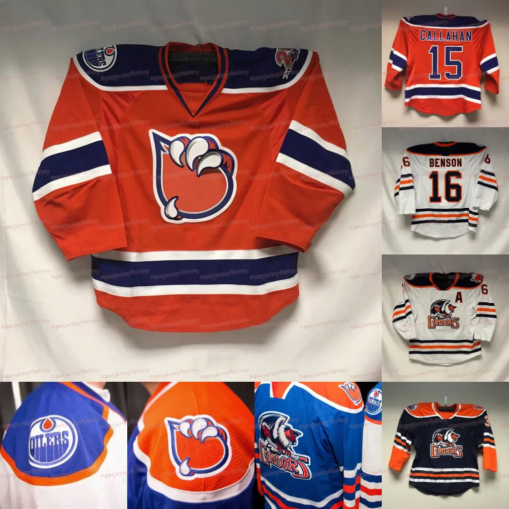 Custom Bakersfield Condors AHL Hockey Jerseys Polyester Orange Navy White Men s Women s Youth Sizes Breathable Full Sleeve Unisex Ice