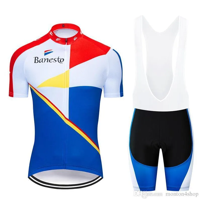 2020 TEAM banesto PRO cycling jersey 19D gel bike shorts suit MTB Ropa Ciclismo mens summer bicycling Maillot culotte clothing