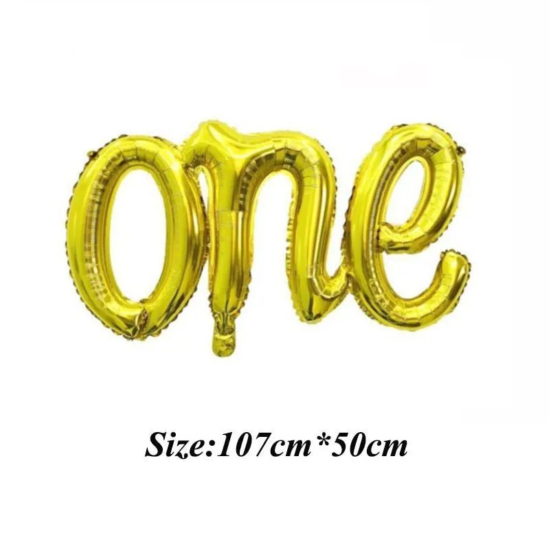 Conjoined Letters Foil Balloons One Boy Girl Gender Reveal Balloon Birthday Party Decor Kids Baby Shower Inflatable Air jllJMg