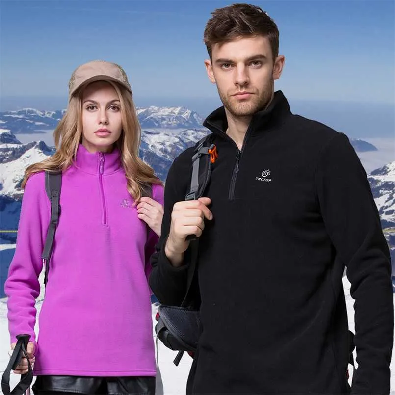 Men Women's Winter Fleece Softshell Jacket Outdoor Sports Tectop Coats Hiking Camping Skiing Trekking Male Female Jackets VA081 220124