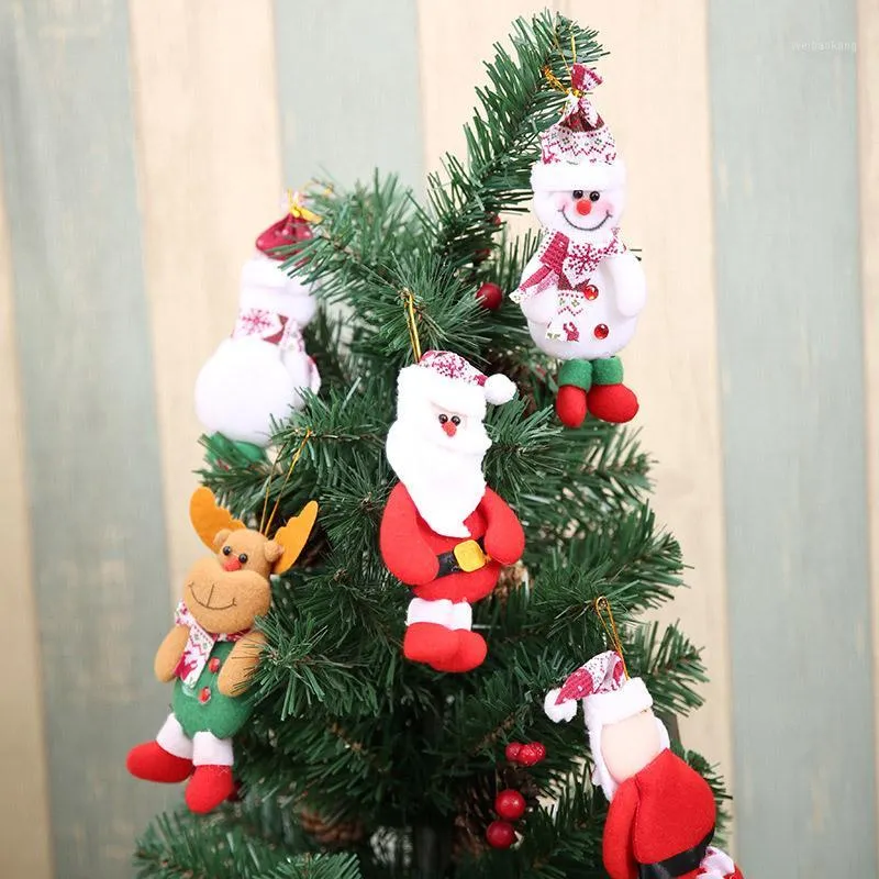 ديكورات عيد الميلاد الزخارف الحلي هدية سانتا كلوز الثلج تري توي ديكور ديكور شماعات دمية للحفلة المنزل TI991