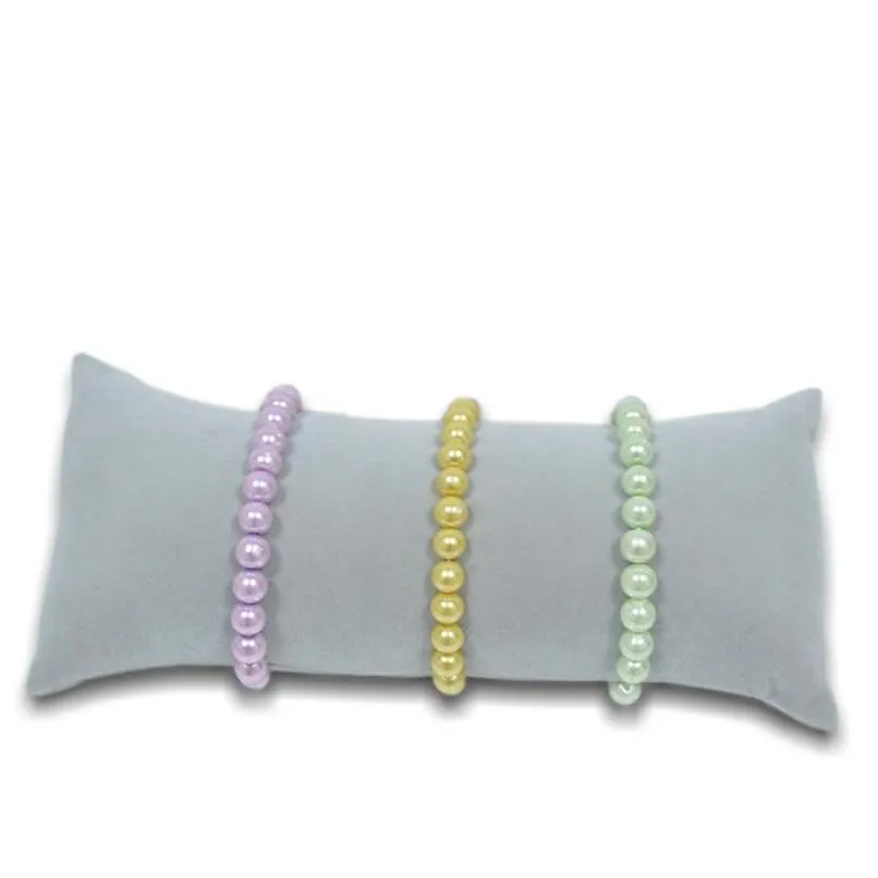 retail 2pcs jewelry bracelet bangle pillow display holder watch holder velvet pillows bracelet pu pillow cushions large size 5 colors