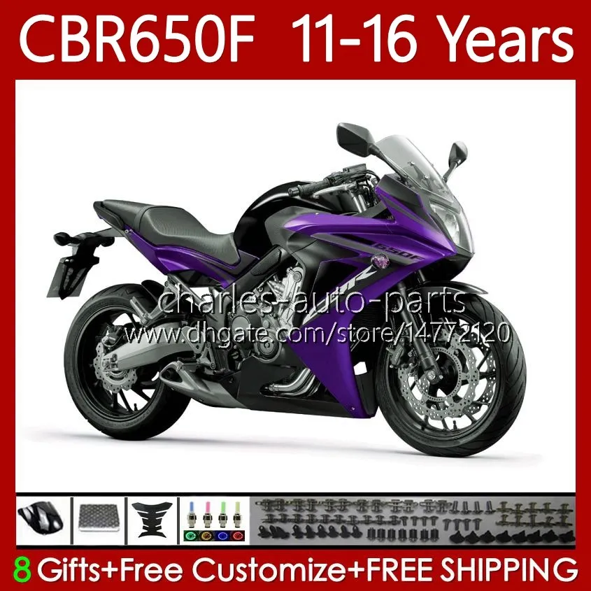 Carrozzeria per HONDA CBR-650 CBR 650 CBR650 F CBR650F 11 12 13 14 15 16 Corpo 73No.53 CBR 650F Hot purple 2011 2012 2013 2014 2015 2016 CBR-650F 2011-2016 Carene moto