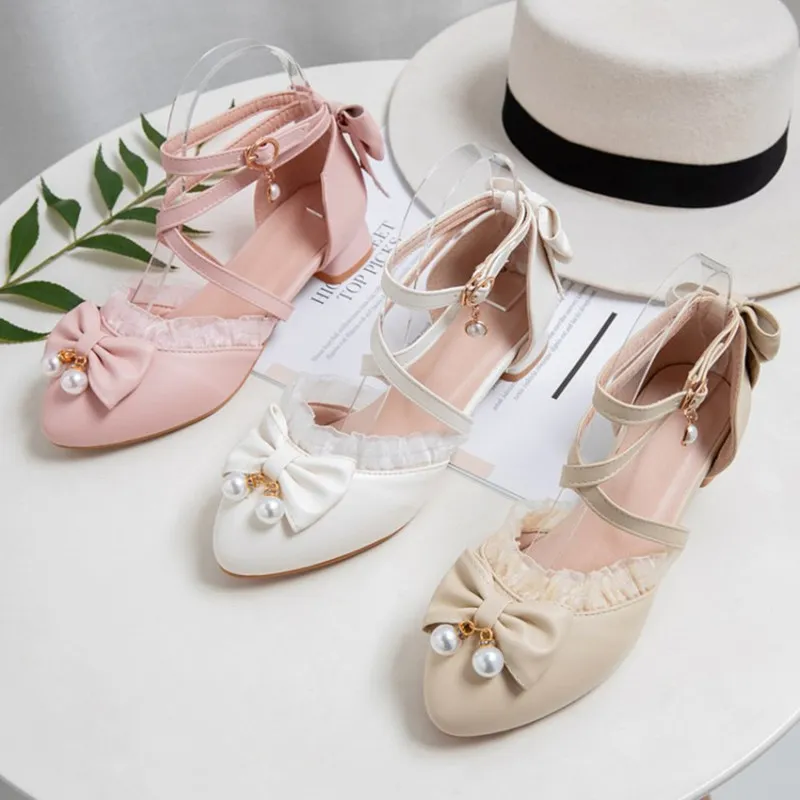 7 15 anni Ragazze Tacchi Alti Scarpe Rosa Bianco Abito da principessa Summer Party X 12 10D50 220225