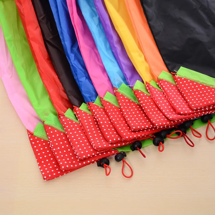 Storage Handbag Strawberry Grapes Pineapple Foldable Shopping Bags Reusable Folding Grocery Nylon Large Bag Random Color LLS777-WLL