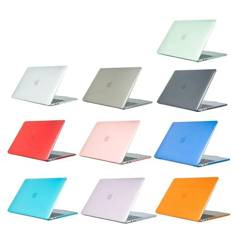 Custodia Crystal Clear per MacBook per Air Pro 11 12 13 14 15 16 pollici Custodia rigida anteriore posteriore per laptop Full Body Shell Cover A1466 A1932 A2681 A1706 A1278 A2442 A2485 A2141