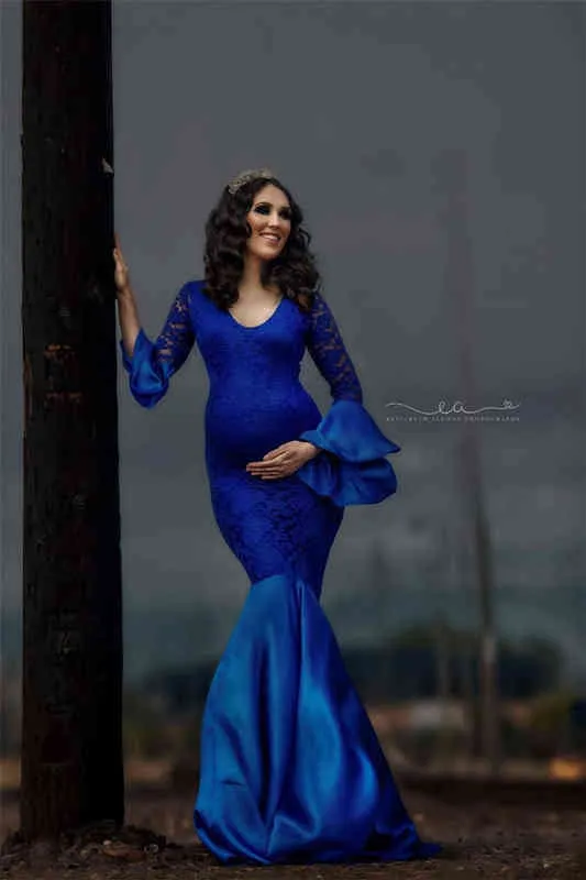 Elegence Lace Maternity Dresses For Photo Shoot Props Sexy Pregnancy Dress For Photography Long Pregnant Women Maxi Gown Clothes (6)