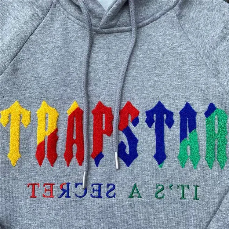 Trapstar Decoding Hooded Sportswear-Gray Revolution Medium Men