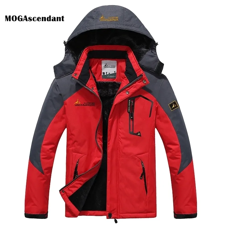 Heren Buiten Winterjas en Jassen Parka Windbreaker Plus Fluwelen Dikke Warm Winddicht Mannelijke Militaire Hooded Anorak Jassen 201028