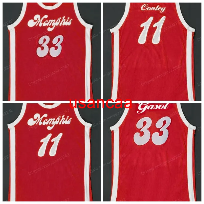 Custom Mike # Conley PAU GASOL Basketball Jersey Men's All Stitched Red Any Size 2XS-5XL Name And Number