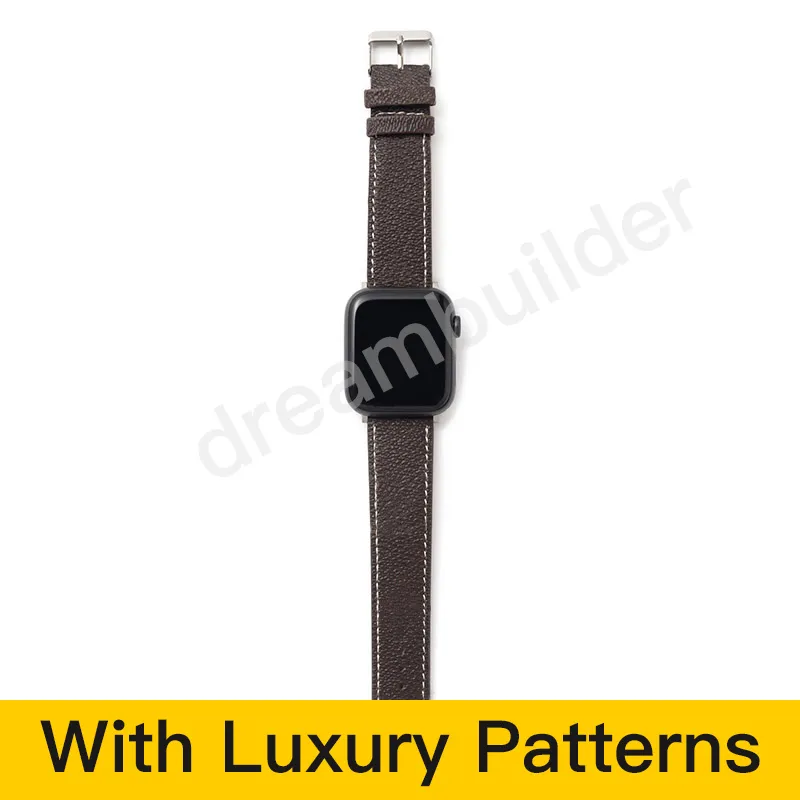 L fashion designer Watchbands 42mm 38mm 40mm 44mm iwatch 2 3 4 5 bands Leather Strap Bracelet Stripes watchband 