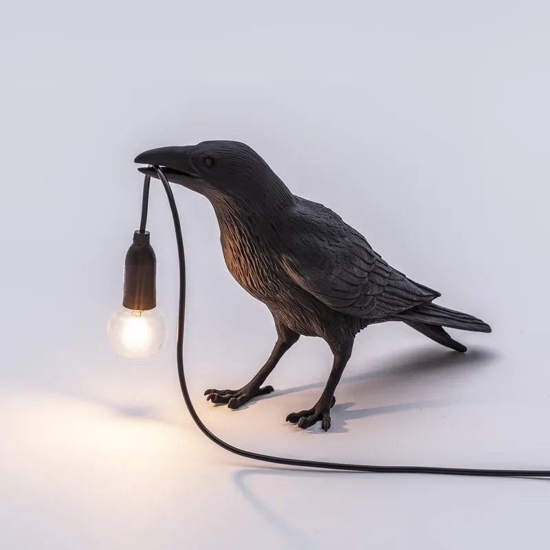 Lampada da tavolo Bird Italian Seletti light Bird Lampada da scrivania a Led Animale Uccello fortunato Soggiorno Camera da letto Lampada da comodino Home Decor Fixtures 1020