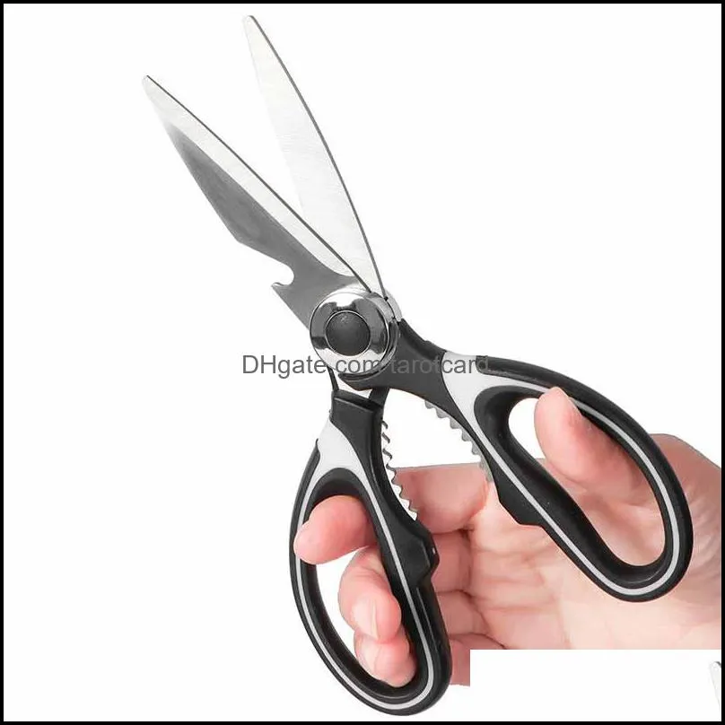 Kitchen Shears with Blade Cover Stainless Steel Kitchen Scissors Multifunctional Household Scissors Kitchen Strong Chicken Bone