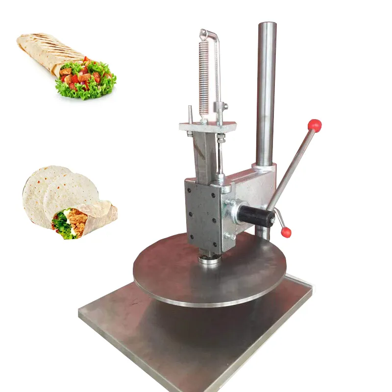 Preço por atacado Aço inoxidável comercial 25 cm pequena massa manual de pressão / mão pressionando máquina de massa de pizza