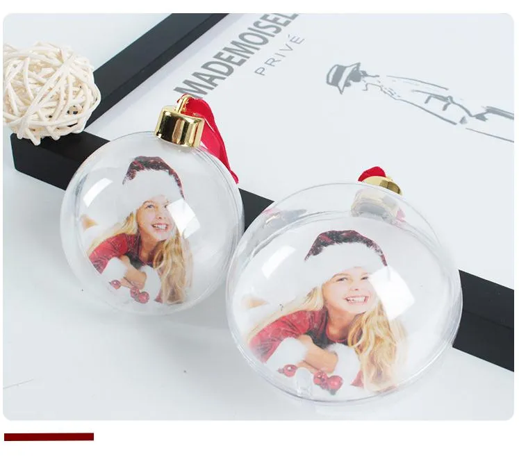 Enfeites de natal Ornaments redonda forma personalizada consumíveis personalizados fornece presente de natal mterial sem cartão