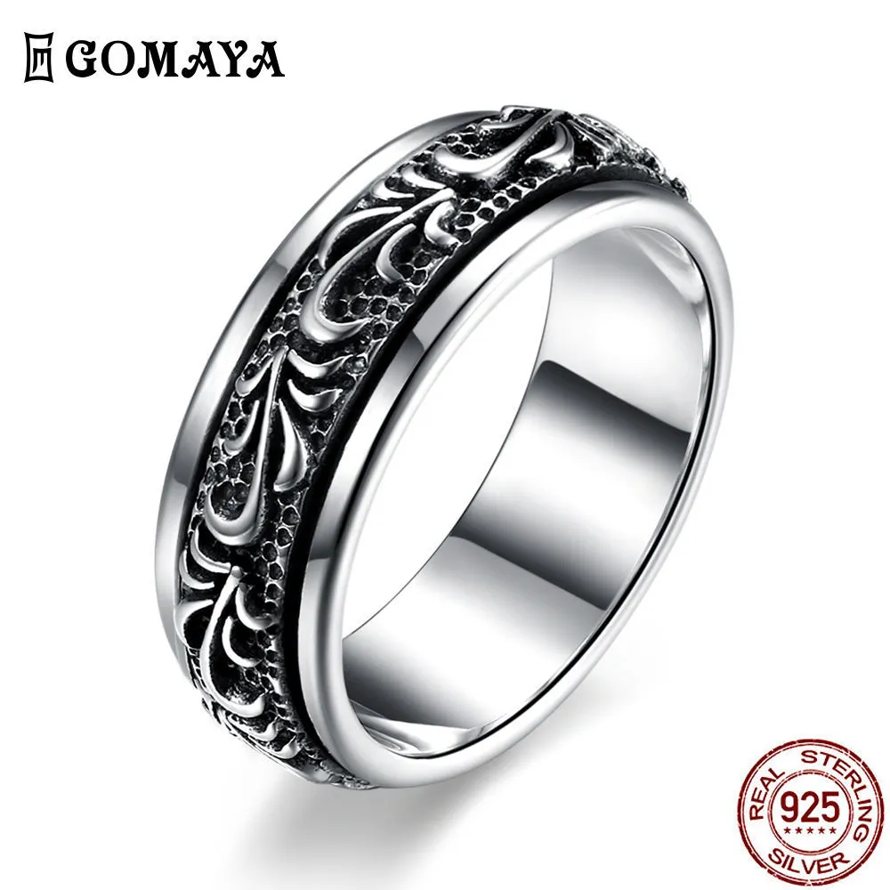 GOMAYA 925 Sterling Silver Cocktail Ring Gothic From Xue08