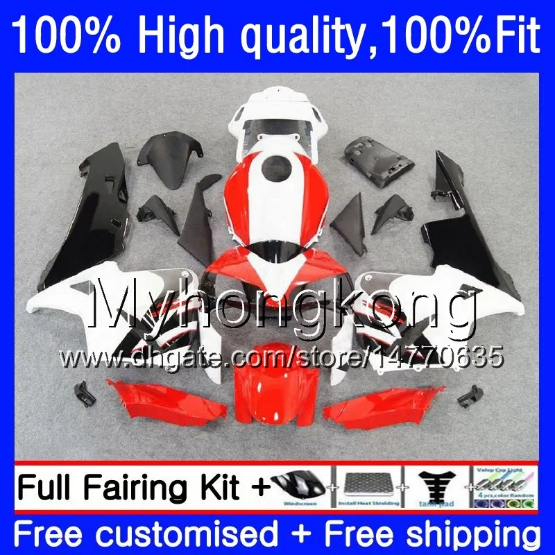 Injektion för Honda CBR 600F5 600 Vit Röd Blk CC CBR600 RR 2003 2004 49HM.42 CBR600F5 CBR600RR 03 04 CBR 600RR 600 RR F5 03 04 OEM FAIRING