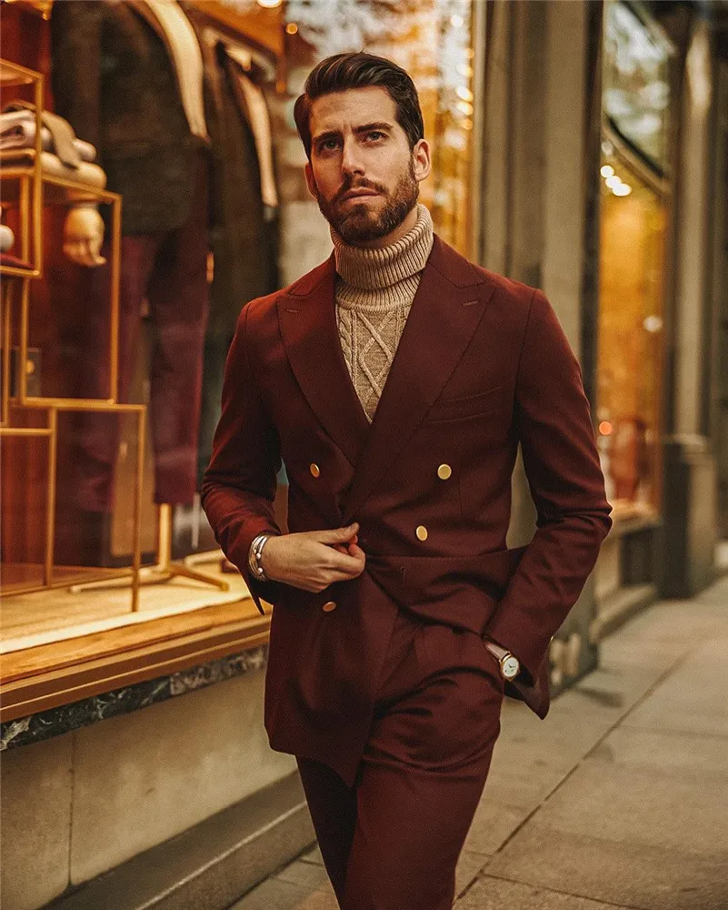 Dark red hotsell coat pant