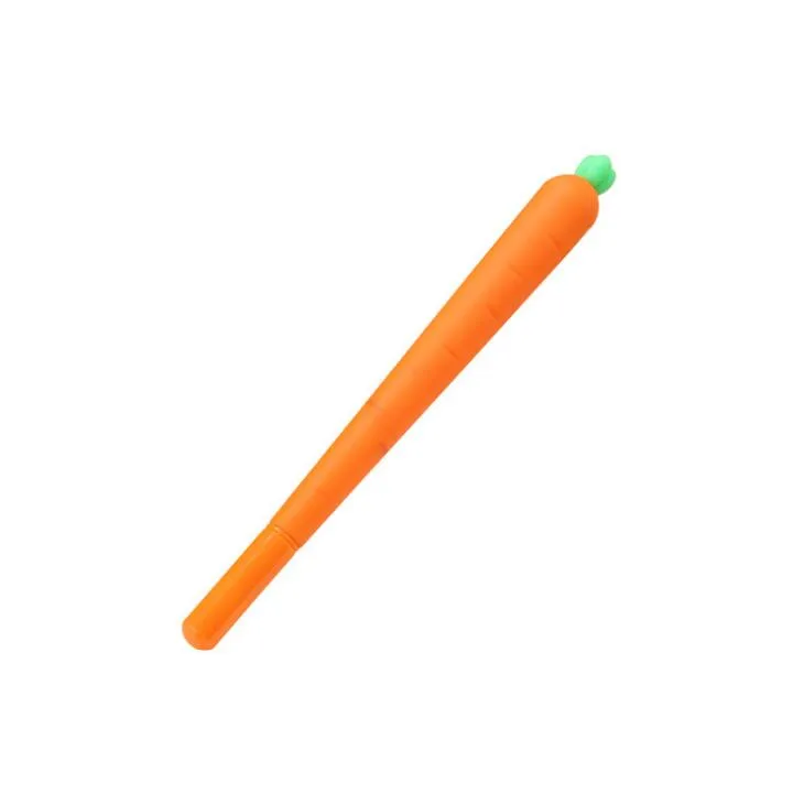 2021 300 pz/lotto Creaive Carota Roller Penna a sfera 0.5mm Arancione Forma di Verdura Cancelleria Regalo Di Natale