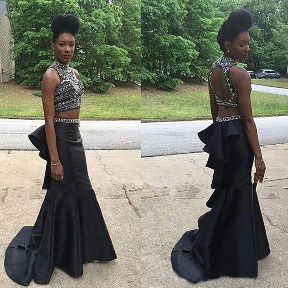 Black slim hot sale prom dresses