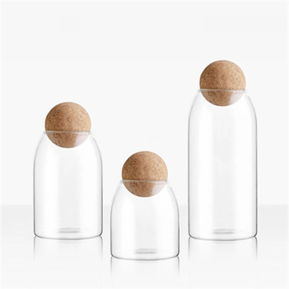 Factory 2.4 Inch Wine Bottle Decanter Cork Stopper Replacement Wooden Glass Jar Bottle Lid Ball KD