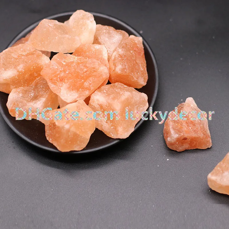 1000g Naturlig Himalayan Rose Pink Salt Gem Rock Chunks Deodorant Stone Rough Healing Powered Crystals Mineral för korg och skål Saltlampa