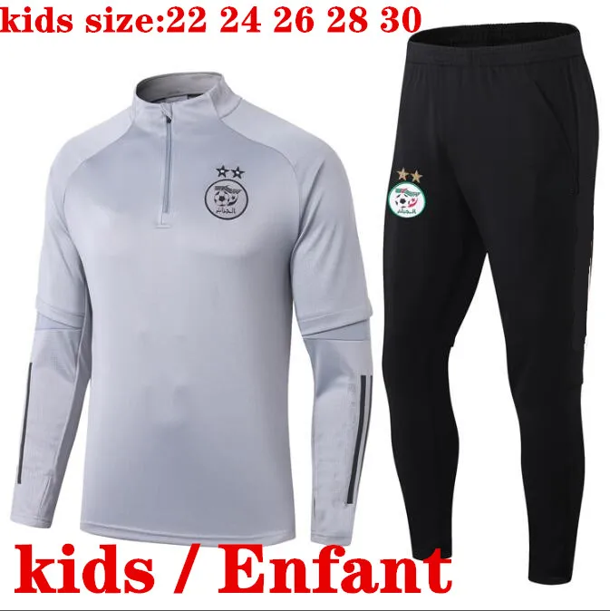 2020 2021 Algeriet Kids Soccer Tracksuit Survetement 20 21 Algeriet Enfant Football Tracksuit Maillot Foothing Training Suit Sweater