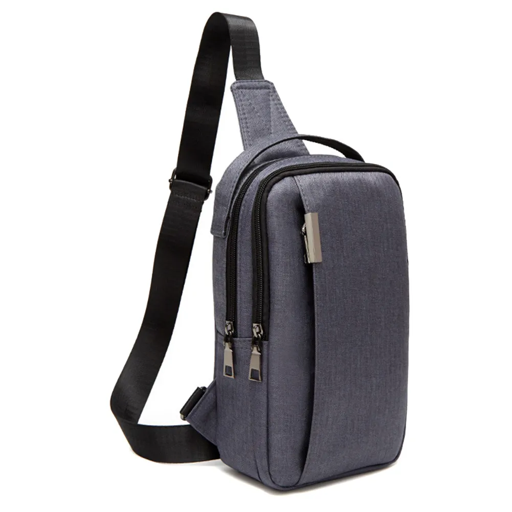 Nowa Męska Torba Skrzynia Małe Płótno Backpack Sling Cross Body Burning Bag Travel Q0114