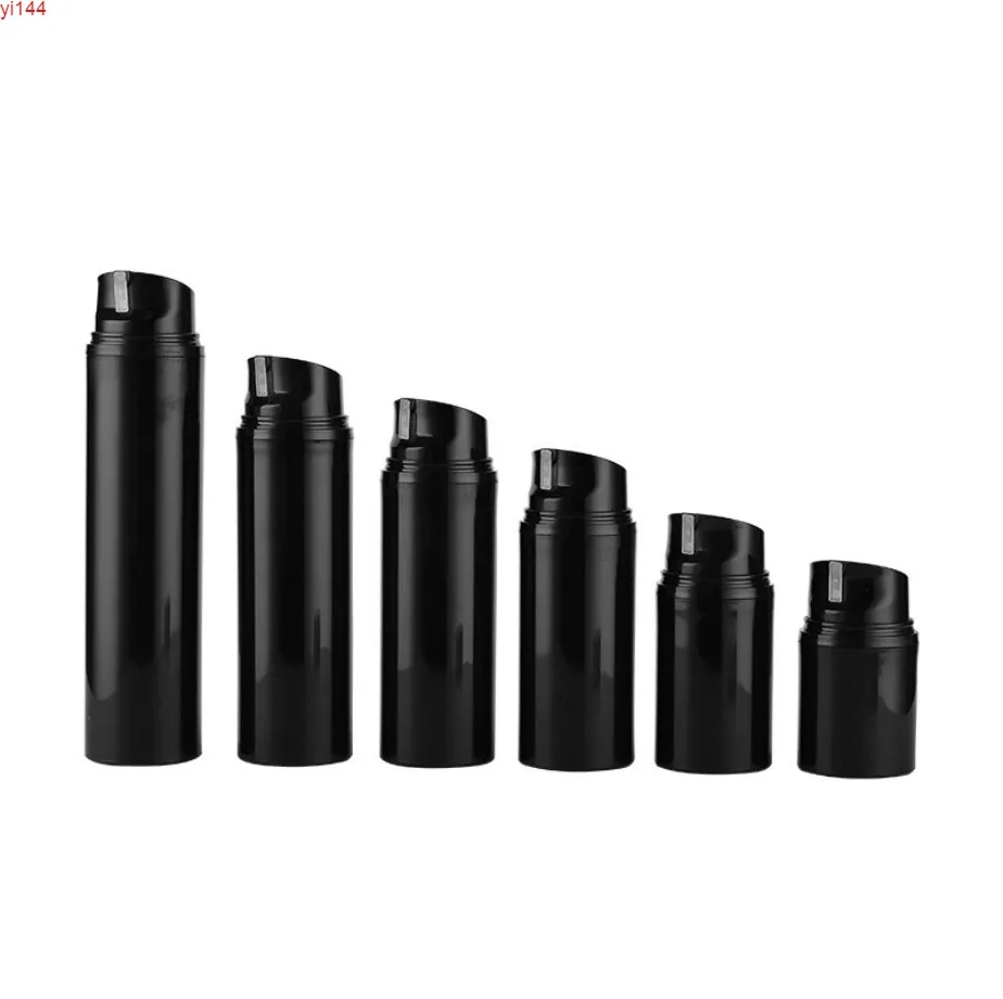24 X Mini vacío portátil negro dispensador sin aire loción bomba crema botellas 30ml 50ml 80ml 100ml 120ml 150mlbuena calidad