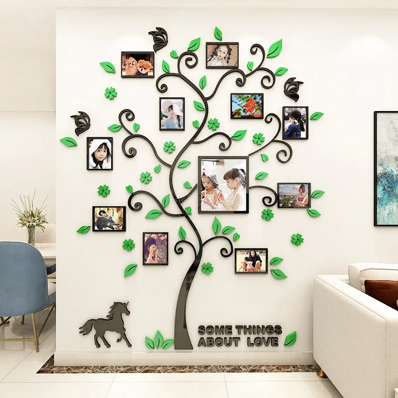 Modern Style Creative Big Tree Acrylic 3d Stereo Wall Stickers