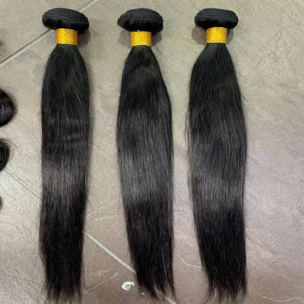 Slay Aziatisch Haar 4 Bundels / partij Maagd Remy Birmese WEKS Straight Hair WEFTS REEDDING GRATIS online