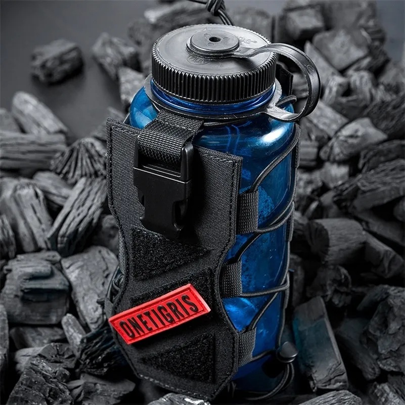 Onetigris Bottle Bottle Bottle Регулируемая Molle складной все размеры держатель All-In-One Carrier Bage для 10 унций до 32 унций для воды 201221