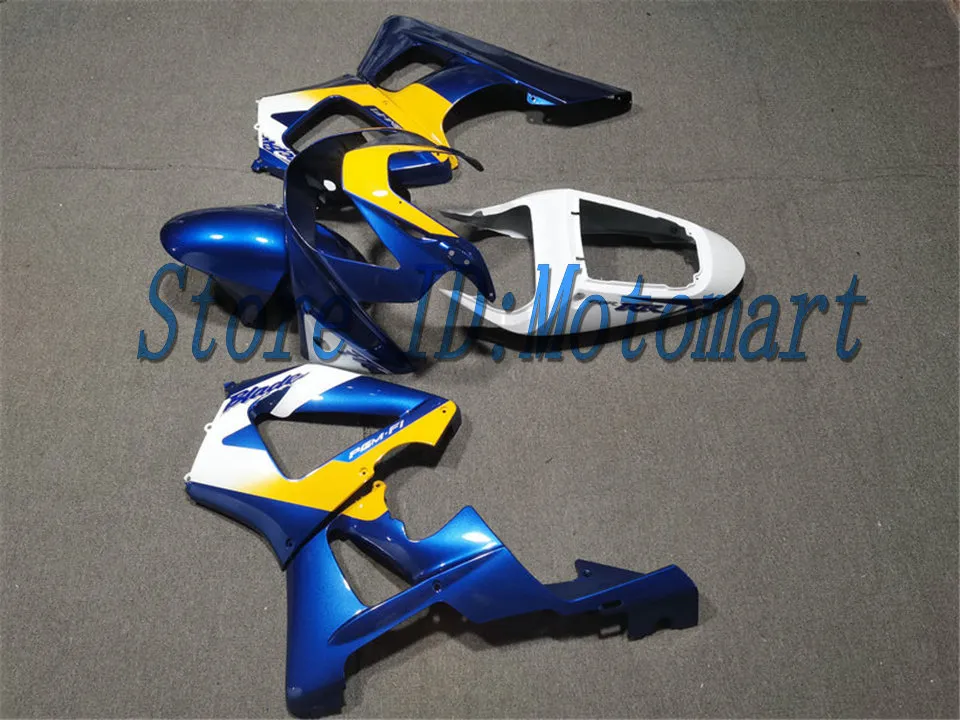 Corpo per HONDA CBR900 RR CBR 929RR 900 929 RR CC 900RR 00 01 900CC 929CC CBR929RR CBR900RR CBR929 RR 2000 2001 Carenatura HD02 Blu giallo bianco