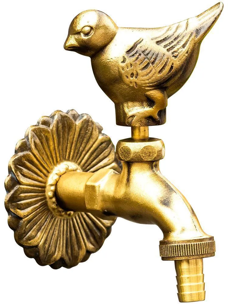 DHgate.com:European Style Green Bird Brass Outdoor Faucet Single Water ...