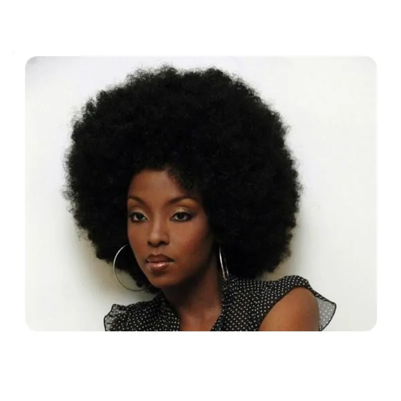 Wholesale price Short Fluffy Hair curly Wigs For Black Women Kinky curly brazilian Hair For Party Dance Wig