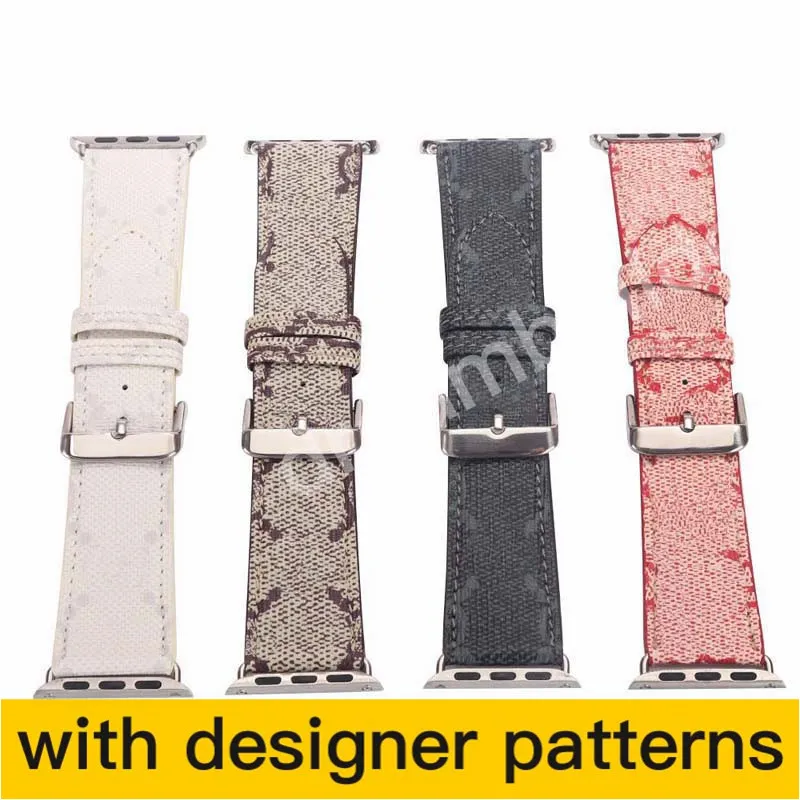 G Designer Watchbands Uhrenarmband 42mm 38mm 40mm 44mm iwatch 1 2 345 Bänder Lederarmband Armband Mode Streifen Drop Shipping