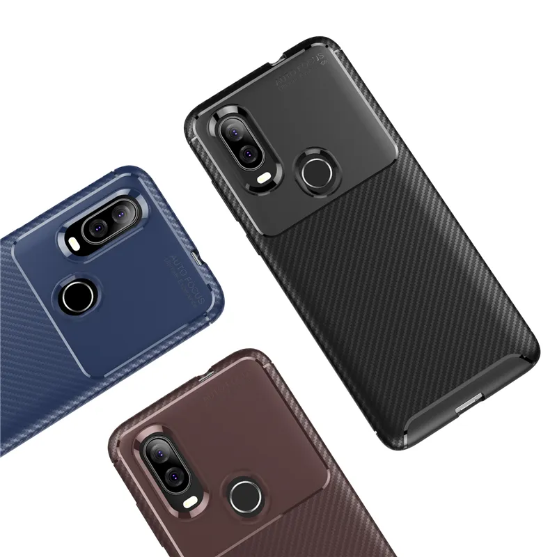 Ultra Thin Carbon Fiber Case Telefon dla Motorola Moto G9 Play G7 G8 Pokrywa zasilania E7 G Szybko One 5G Plus G Stylus E6 P40 P50 Coque