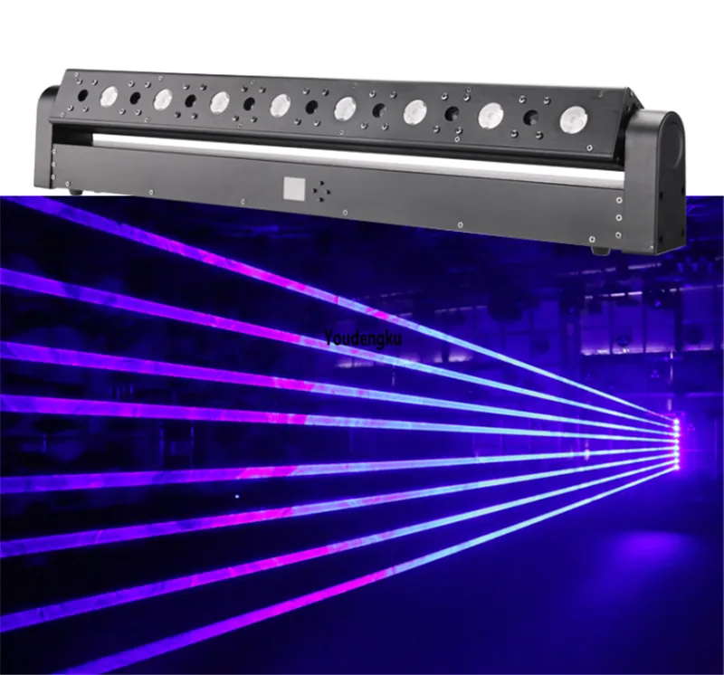 4 SZTUK Profesjonalny Klub Ruchomy Head DJ Lazer Light 8 Heads Red lub Green Color DMX Beam Bar Laser Moving Head Light