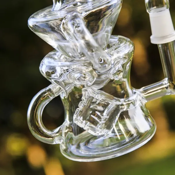 9.4 inch Clear Recyler Glass Water Bong Dab Rigs Pre b Beaker Bongs With 14 mm Banger Heady Glass Bongs For Smoking