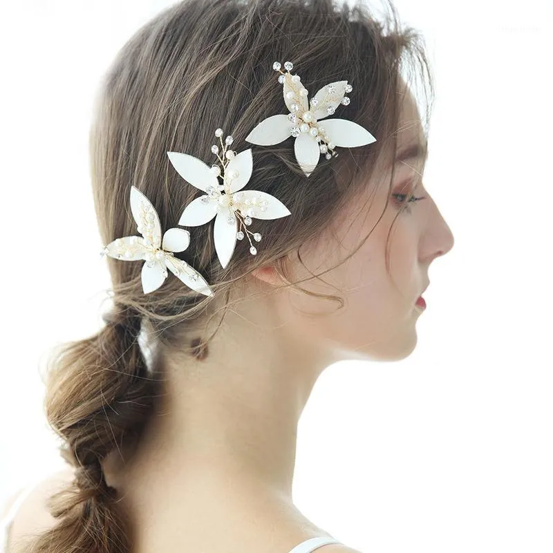 Niushuya Kadınlar Kızlar Saç Klipleri Çiçekler Düğün Tokalar Güzel Moda Zarif Yetişkin Aksesuarları Şapkalar Barrettes