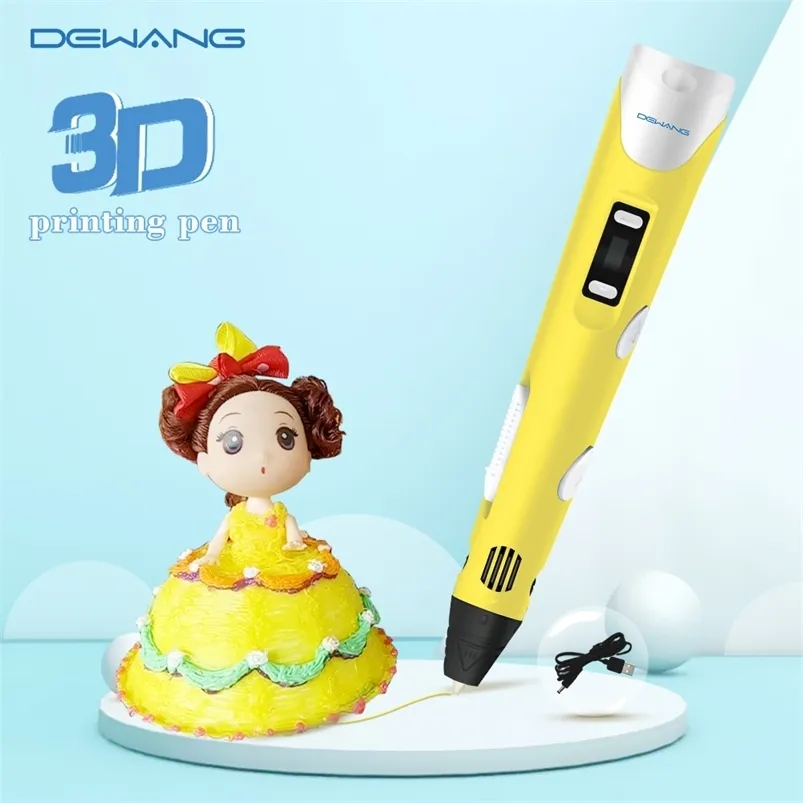 Dewang 3D 펜 3D 드로잉 인쇄 펜 USB 케이블 호환 PLA ABS 필라멘트 최고의 선물 DIY 공예 학교 201214