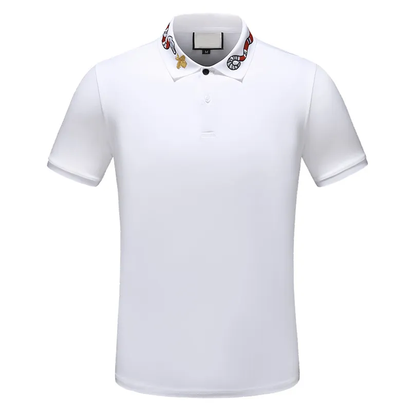 2022 camisa polo listrada de designer camisetas polos cobra polos abelha bordado floral masculino moda de rua camiseta polo cavalo