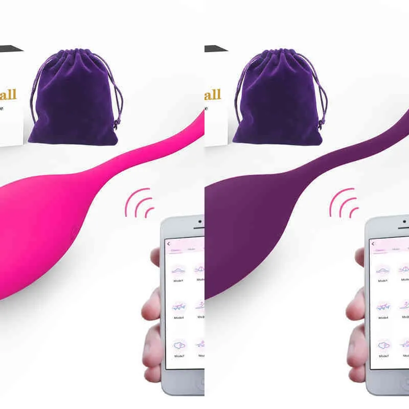 NXY Vagina Balls Long Distance Control Dildo Wibrator Zdalne wibrujące jajko Bluetooth dla kobiet Sex Zabawki Para1211