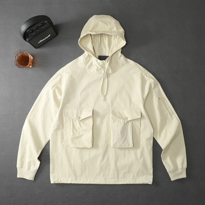 cptopstoney konng gonng Spring and autumn 19SS GHOST PIECE SMOCK/ANORAK COTTON NYLON TELA Pure cotton fabric, ghost hoodie coat