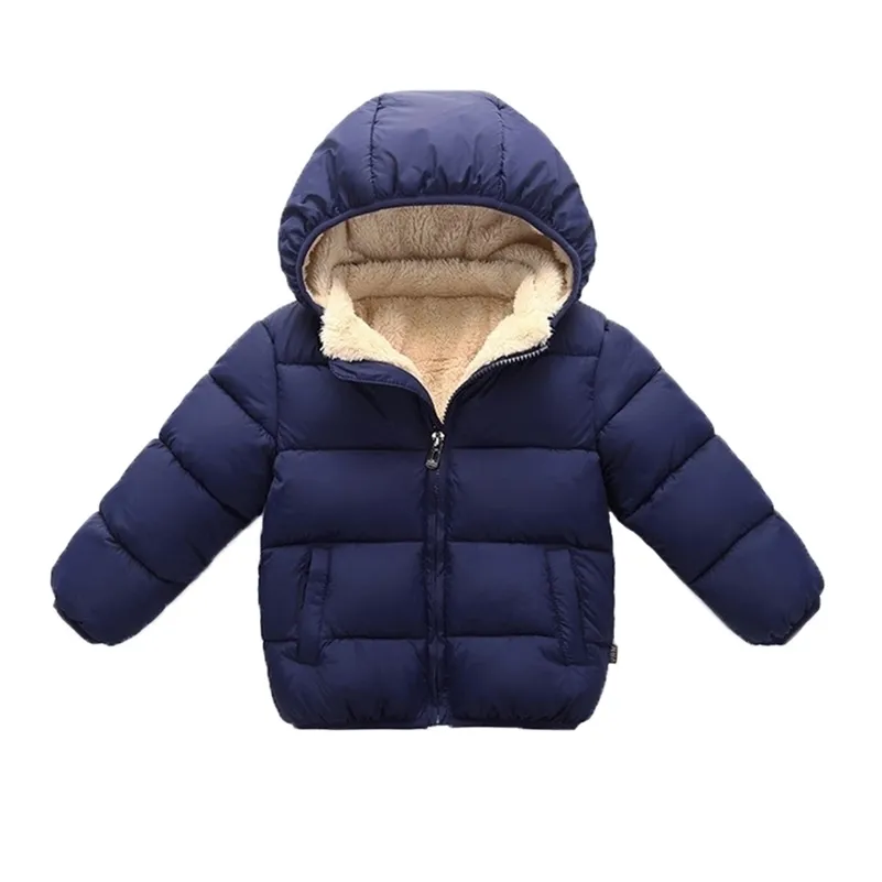 Meninas meninas meninos inverno jaquetas crianças espessamento acolchoado casaco toddler outerwear roupas crianças casacos quentes para meninas 1-5y lj201017