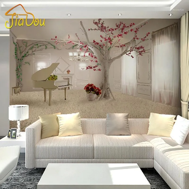 Wallpapers Wholesale- Custom Any Size 3D Wall Murals Wallpaper For Living Room Modern Fashion Beautiful Po Tree Papers Home Decor1