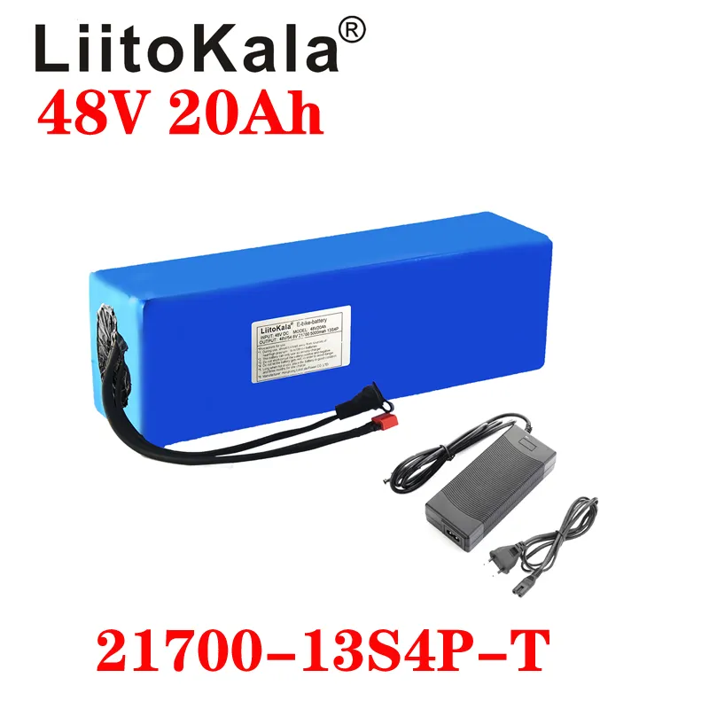 Liitokala Original helt ny 48V 20ah elektrisk cykelbatteri 48V 10000W High Power XT60-kontakt